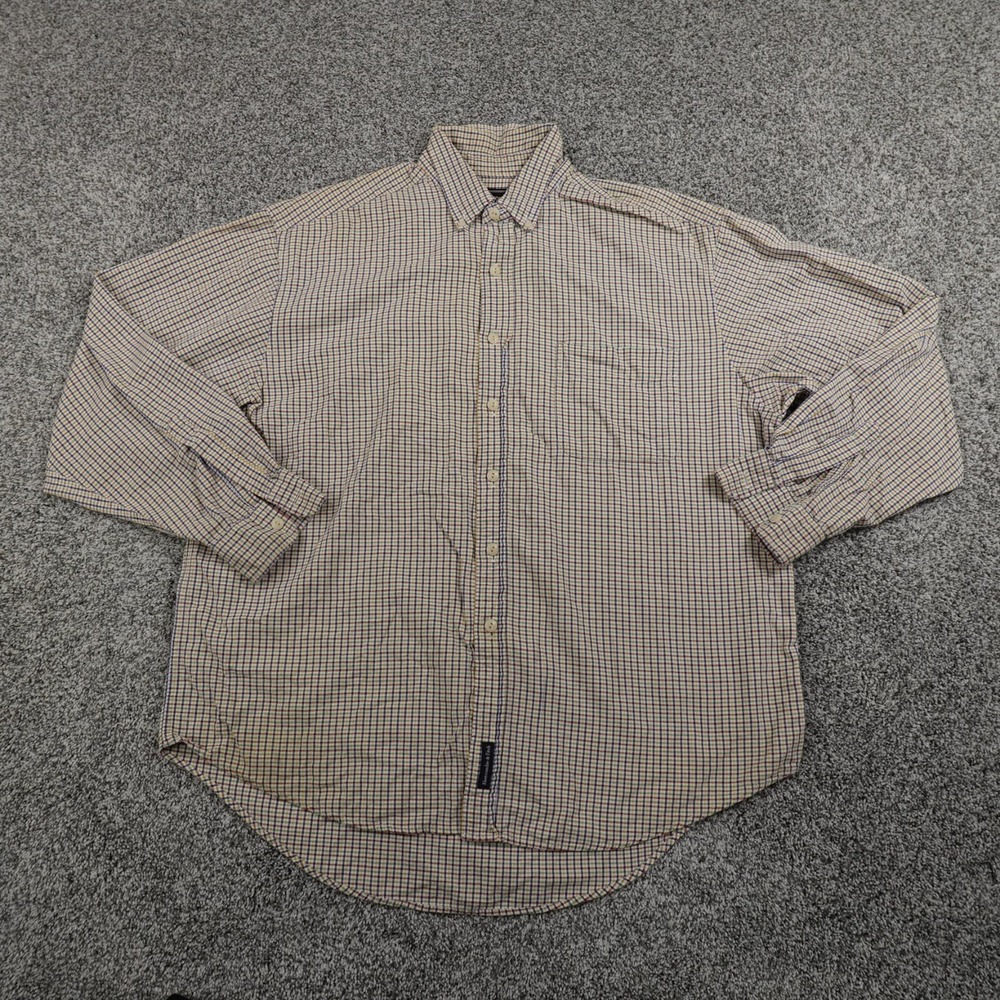 VTG Abercrombie Fitch Shirt Mens M Plaid Long Sleeve Button Up Preppy Grunge 90s